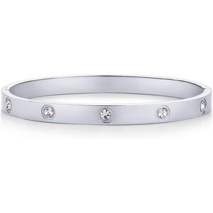 Waterproof Love Bracelet For Women - Love Bangle With Cubic Zirconia - Stainless